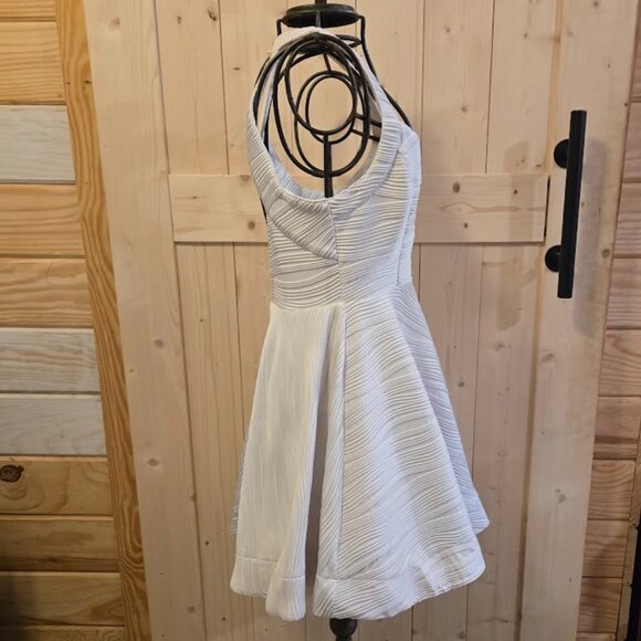 White Ribbed Halter Dress - Picture 8 of 8